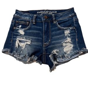 High Rise Jean Shorts, Super Stretch, American Eagle, Size 2
